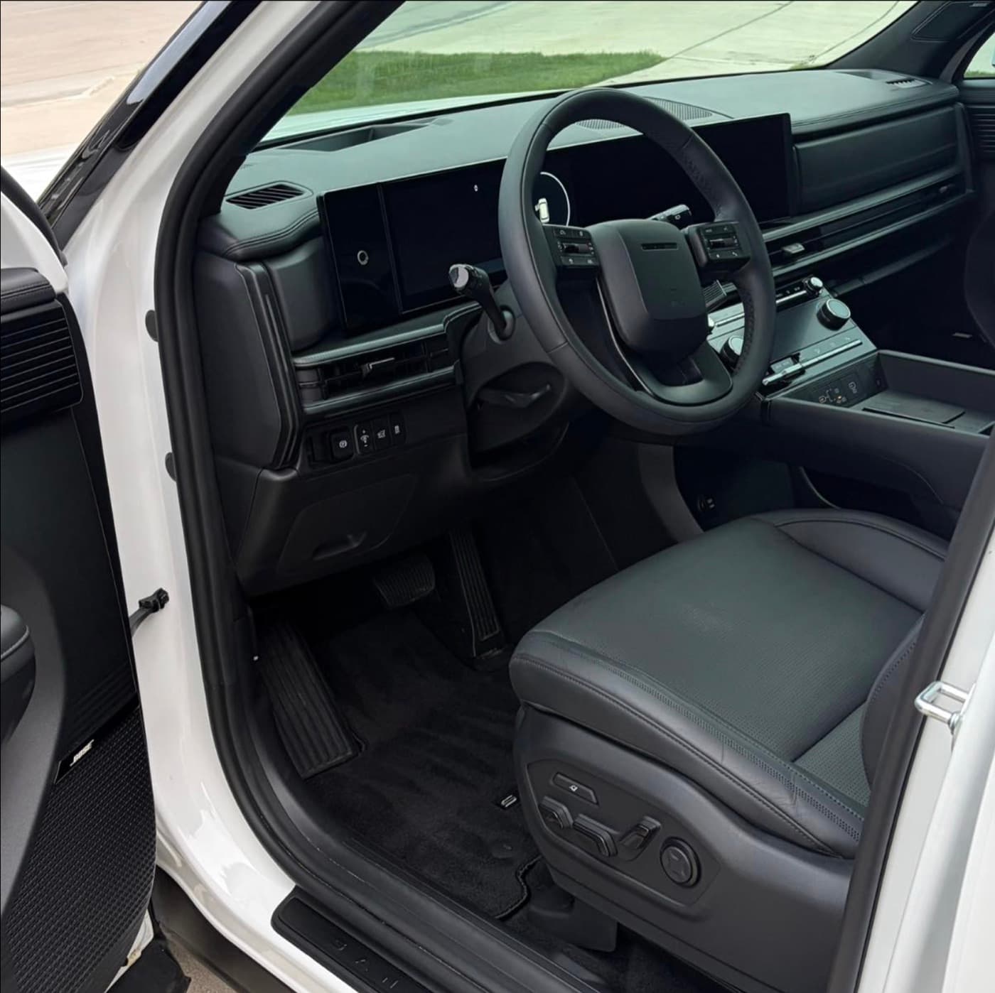 Modern SUV dashboard wiped down and detailed